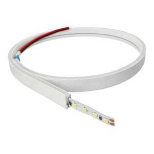 Perfil flexible de silicona para tira led. Curvatura horizontal. 4X12. PCB hasta 8mm. 1 metro