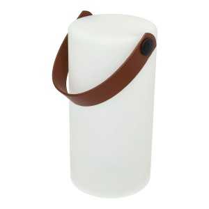 Lámpara portable cilíndrica para exteriores LED RGB, Ø10x22cm, IP54, Recargable, con control remoto