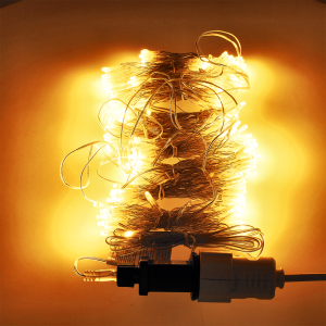 Cortina Lucz cálida 3 * 3m 300leds IP44 8 Modos con enchufe